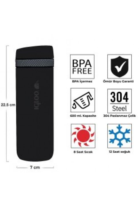 Igloo Squid Termos 600ml-SİYAH Igloo Squid Termos 600ml-SİYAH