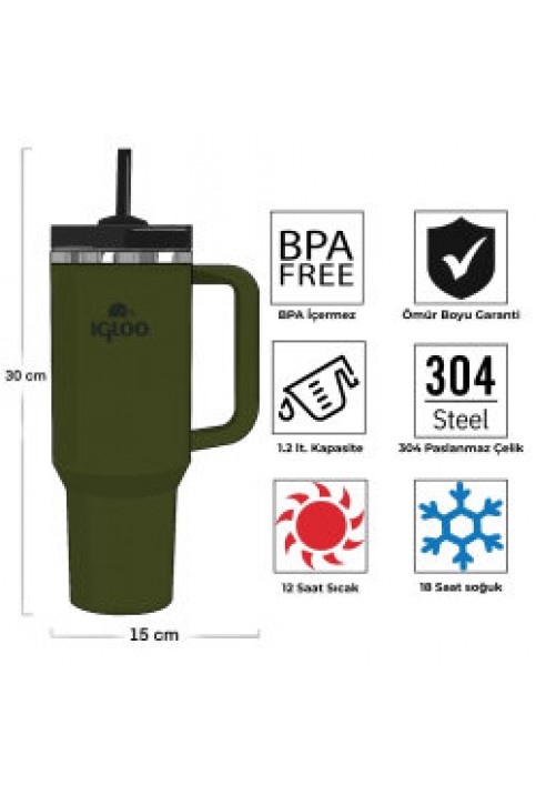 Igloo Stadler Thermo-Mug 1.2 Litre-HAKİ Igloo Stadler Thermo-Mug 1.2 Litre-HAKİ