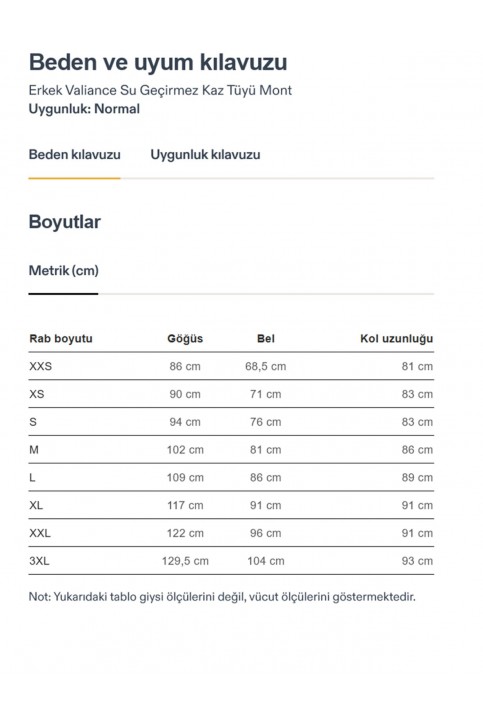 Rab Valiance 700 Fill Su Geçirmez Erkek Kaz Tüyü Ceket