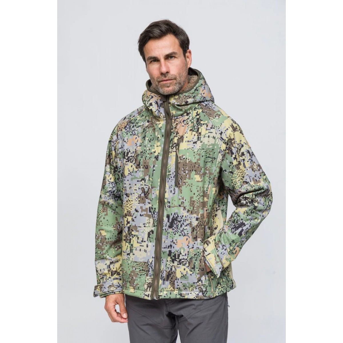 OD SoftShell Rüzgar ve Suya Dayanıklı Mont - Camo Yeşil