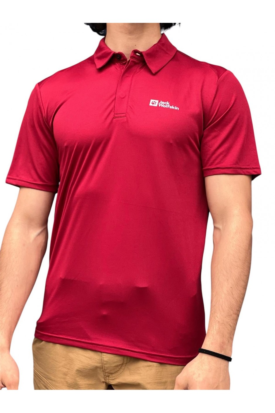 JACK WOLFSKIN  DELGAMI POLO M - Bordo