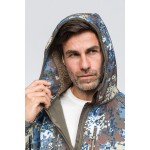 SoftShell Rüzgar ve Suya Dayanıklı Mont Camo Mavi