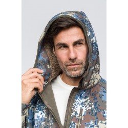 SoftShell Rüzgar ve Suya Dayanıklı Mont Camo Mavi