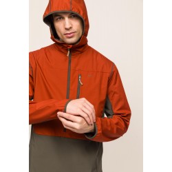 Airshell Kapüşonlu Rüzgar ve Suya Dayanıklı Ceket Tarçın