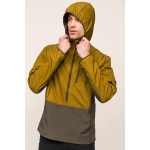 Airshell Rüzgar ve Suya Dayanıklı Yarım Fermuar Kapüşonlu Ceket  Olive Yeşil