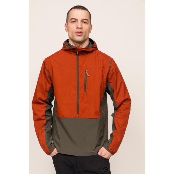 Airshell Kapüşonlu Rüzgar ve Suya Dayanıklı Ceket Tarçın