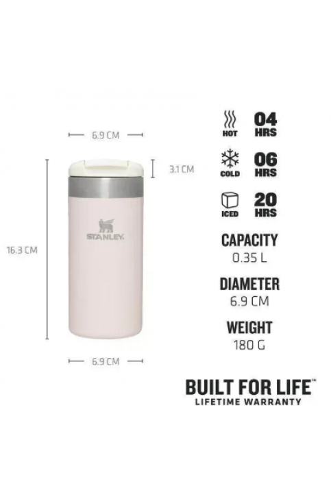 Stanley The Aerolight Transit Mug Rose Quartz Metallic 0.35L